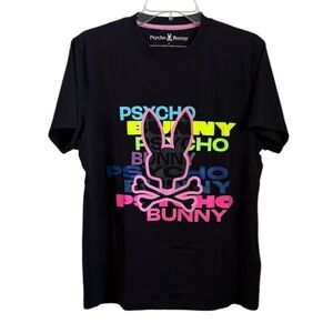 Psycho Bunny Men’s Tyrian Graphic T-Shirt size 4 (S) Black